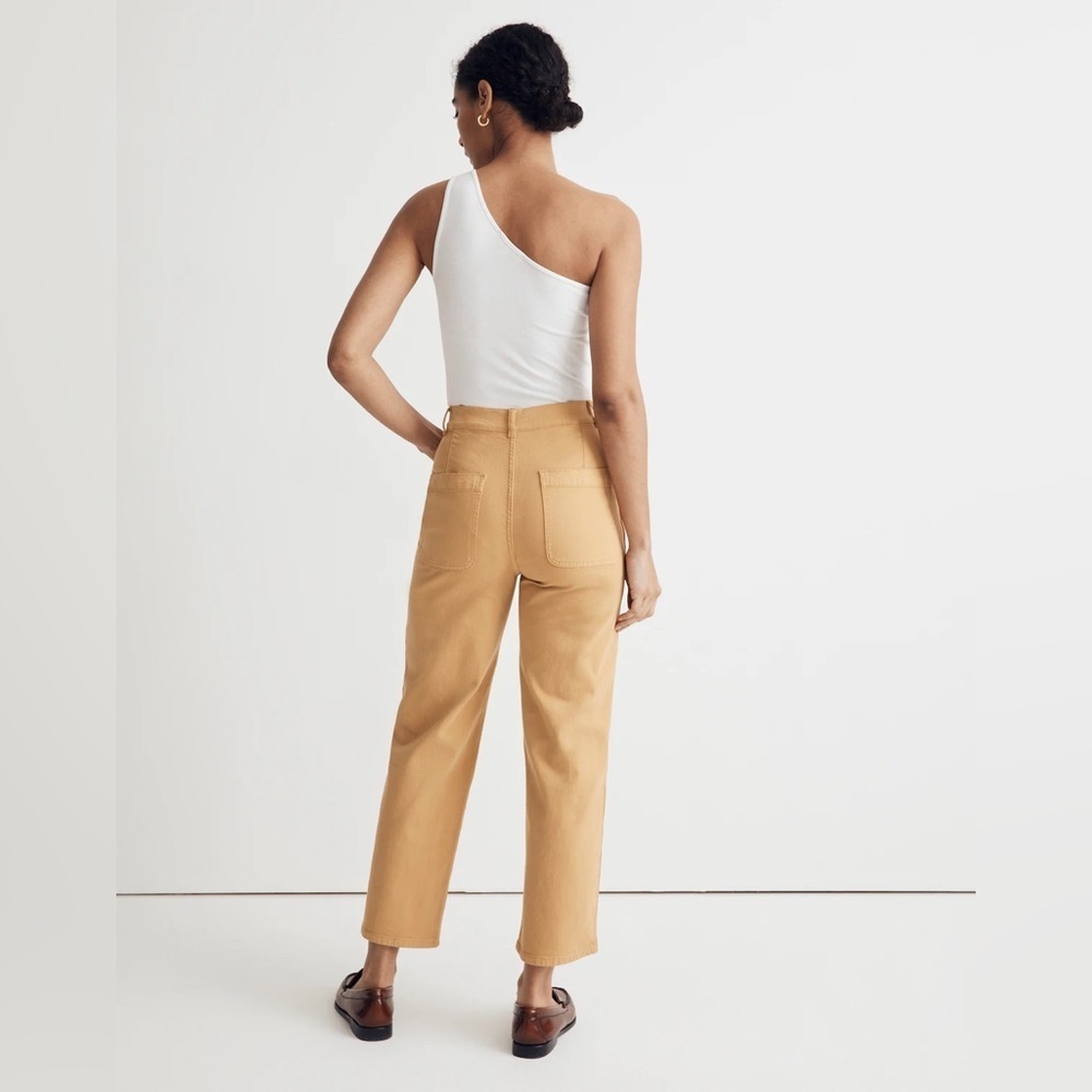 Madewell Petite Emmett 2.0 Wide-Leg Crop Pants in Earthen Gold - Size 26P - Picture 4 of 5